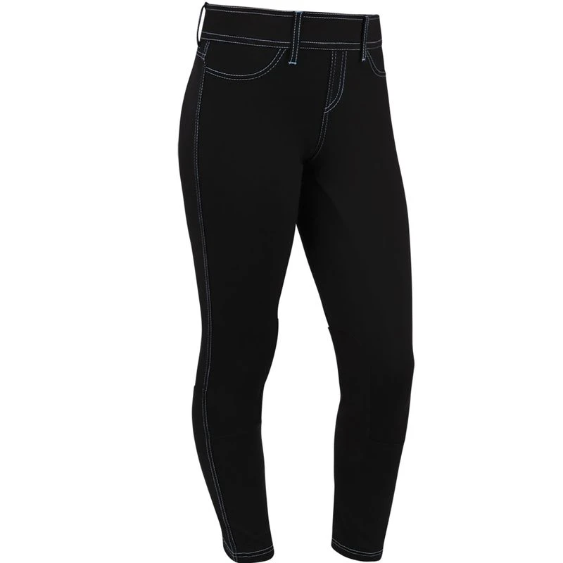 Irideon Kids' Cordova Knee Patch Tights - Black/Black 1 Irideon Kids' Cordova Knee Patch Tights - Black/Black