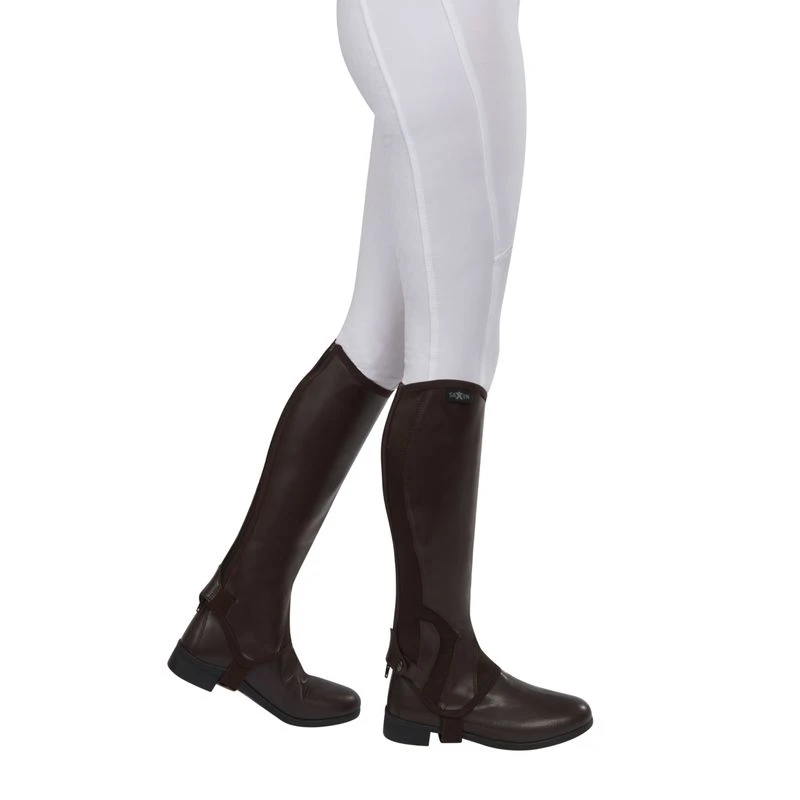Saxon Syntovia Half Chaps - Brown 1 Saxon Syntovia Half Chaps - Brown