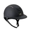 One K Avance Wide Brim Rose Gold Stripe Helmet - Black Matte Rose Gold Stripe