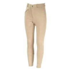 Horze Kids' Active Full Seat Breeches - Tan