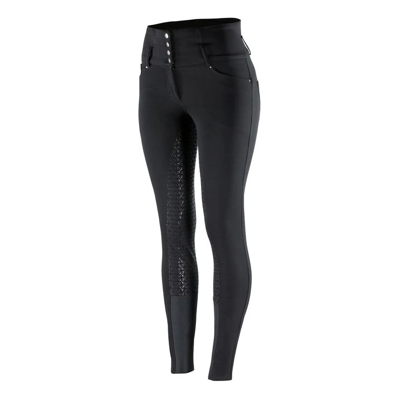 Horze Women's Tara Full Seat Breeches - Black 4 Horze Women's Tara Full Seat Breeches - Black - Image 4