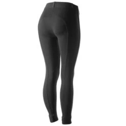 Horze Women's Ella Pull Up Knee Patch Tights - Black -Horse Rider Wear 380896 800 800