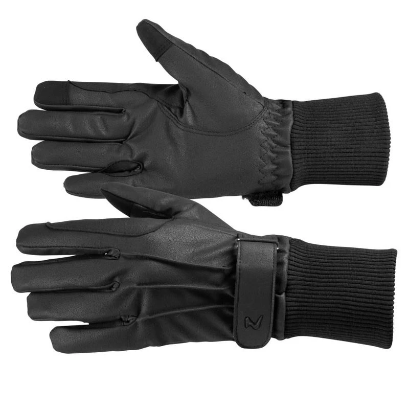 Horze Polyurethane Fleece Lined Riding Gloves - Black 1 Horze Polyurethane Fleece Lined Riding Gloves - Black