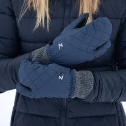 Horze Padded Three Finger Winter Mittens - Peacoat Dark Blue 7 Horze Padded Three Finger Winter Mittens - Peacoat Dark Blue -Horse Rider Wear 388338 800 800