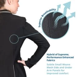 Ovation Women's Elegance Hybrid Euro Show Coat - Black -Horse Rider Wear 393851 800 800