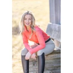 Ovation Women's Thesie Long Sleeve Tech Shirt - Summer Peach -Horse Rider Wear 395370 800 800