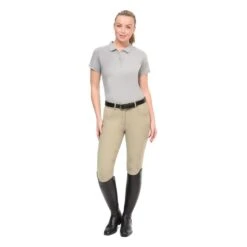 Ovation Women's Perry Polo - Grey -Horse Rider Wear 397456 800 800