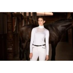 Horseware Women's Lisa Technical Long Sleeve Competition Shirt - White 7 Horseware Women's Lisa Technical Long Sleeve Competition Shirt - White -Horse Rider Wear 398380 800 800