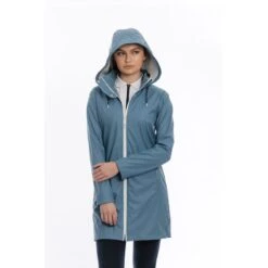 Horseware Women's Linny Long Rain Jacket - Blue Heaven