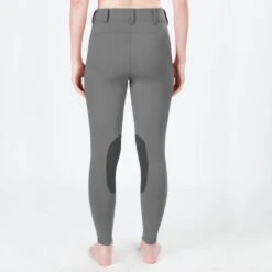 Irideon Women's Bending Line Knee Patch Tights - Dove Grey -Horse Rider Wear 404830 800 800