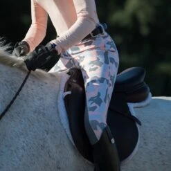 Irideon Kids' Horsehead Camo Tights - Radiant Peach