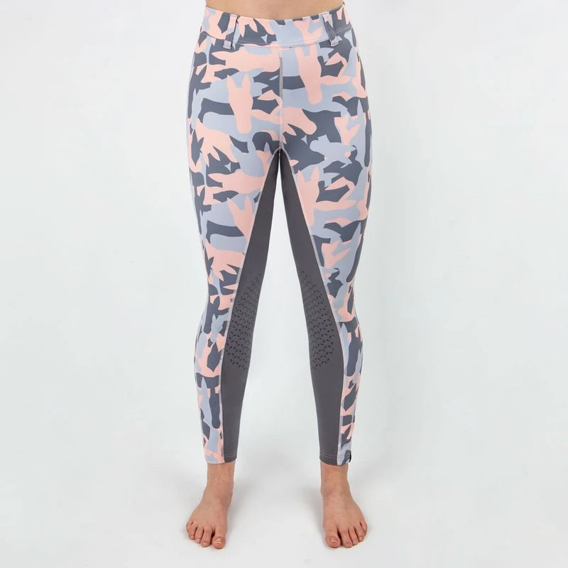 Irideon Kids' Horsehead Camo Tights - Radiant Peach 2 Irideon Kids' Horsehead Camo Tights - Radiant Peach - Image 2