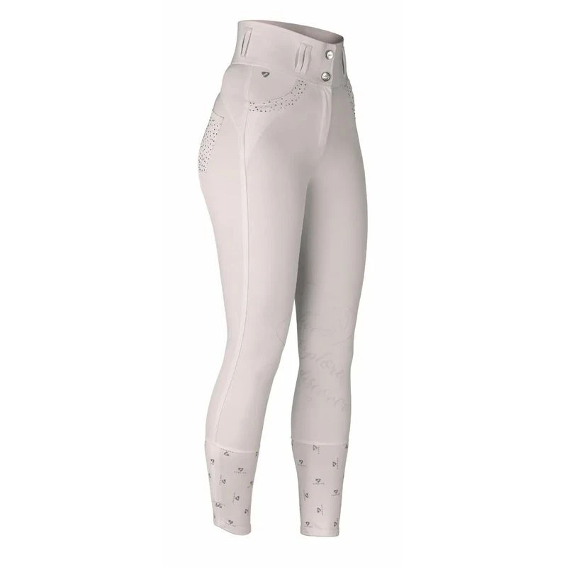 Shires Aubrion Women's Queensway Knee Patch Breeches - White 1 Shires Aubrion Women's Queensway Knee Patch Breeches - White