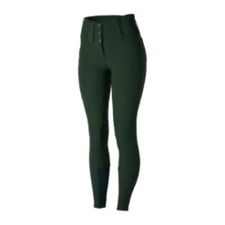 Horze Women's Desiree High Waist Full Seat Breeches - Mountain View Green 7 Horze Women's Desiree High Waist Full Seat Breeches - Mountain View Green -Horse Rider Wear 415104 800 800