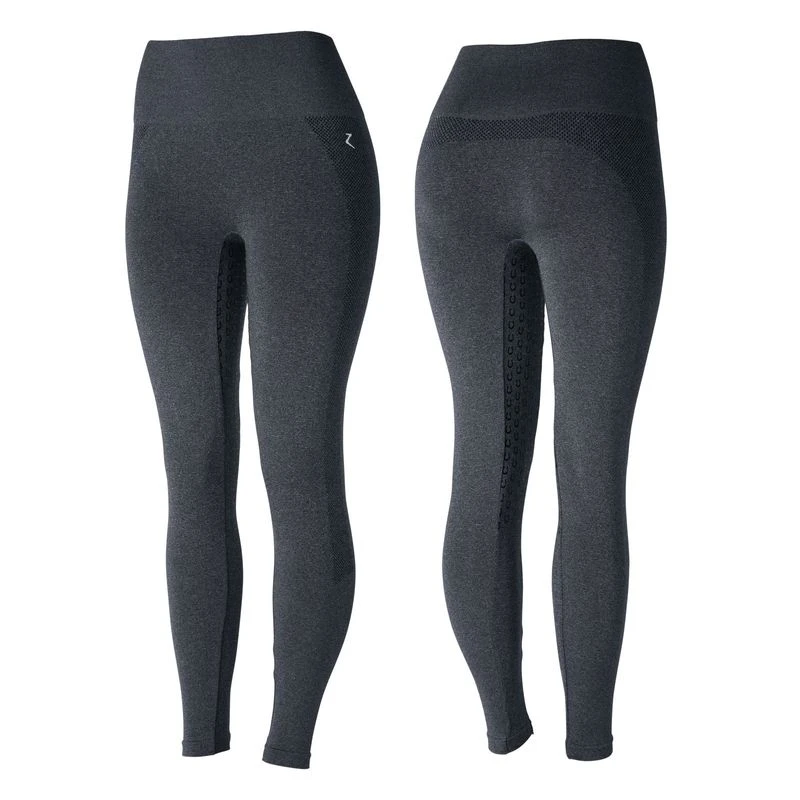 Horze Women's Naomi Seamless Silicone Full Seat Tights - Dark Navy/Black 1 Horze Women's Naomi Seamless Silicone Full Seat Tights - Dark Navy/Black