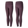 Horze Kids' Gillian Silicone Full Seat Tights - Vineyard Wine Red
