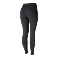 Horze Women's Naomi Seamless Silicone Full Seat Tights - Dark Grey/ Black -Horse Rider Wear 416028 800 800