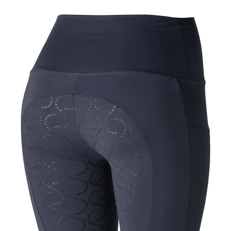 Horze Women's Gillian Silicone Full Seat Tights - Dark Navy 2 Horze Women's Gillian Silicone Full Seat Tights - Dark Navy - Image 2