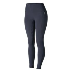 Horze Women's Gillian Silicone Full Seat Tights - Dark Navy 7 Horze Women's Gillian Silicone Full Seat Tights - Dark Navy -Horse Rider Wear 416282 800 800