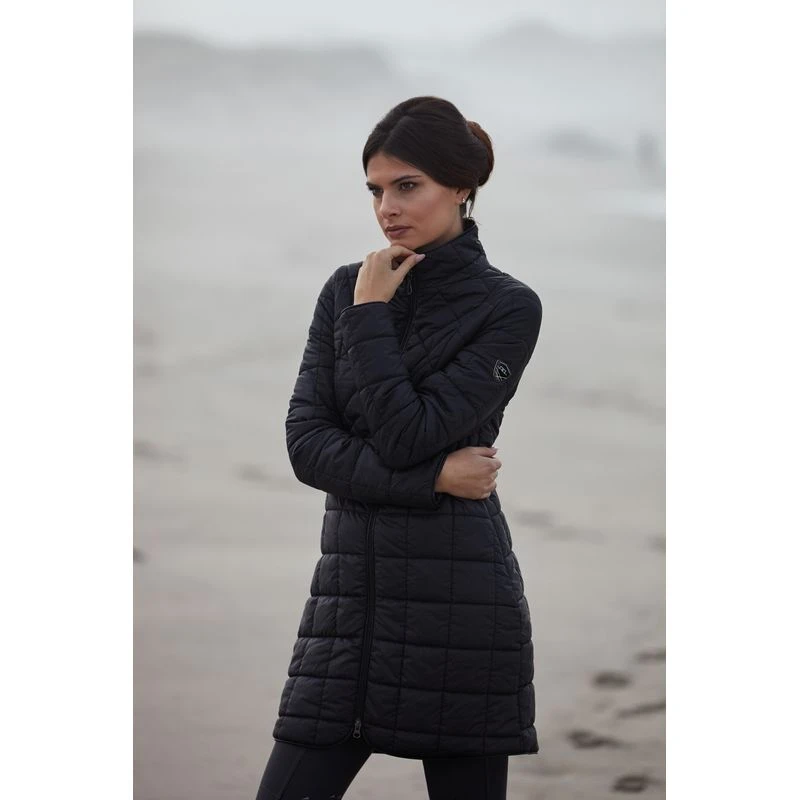 Alessandro Albanese Women's Insula Quilted Long Coat - Black 3 Alessandro Albanese Women's Insula Quilted Long Coat - Black - Image 3