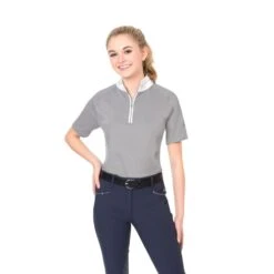 Ovation Women's Elegance Sparkle Show Shirt - Grey -Horse Rider Wear 421258 800 800