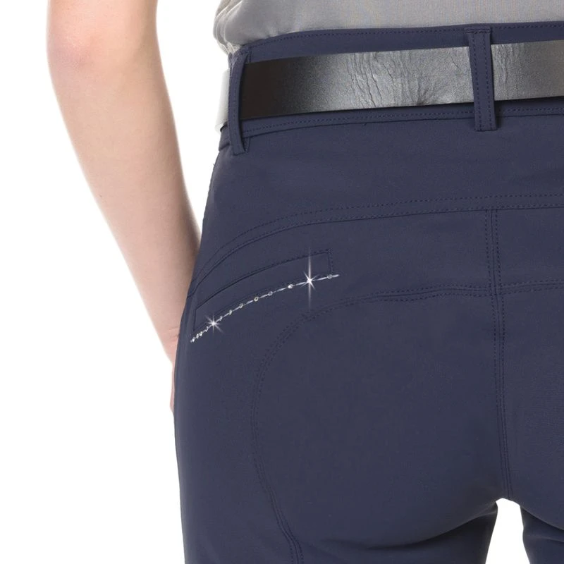 Ovation Women's Elegance Sparkle Full Seat Breeches - Navy 2 Ovation Women's Elegance Sparkle Full Seat Breeches - Navy - Image 2
