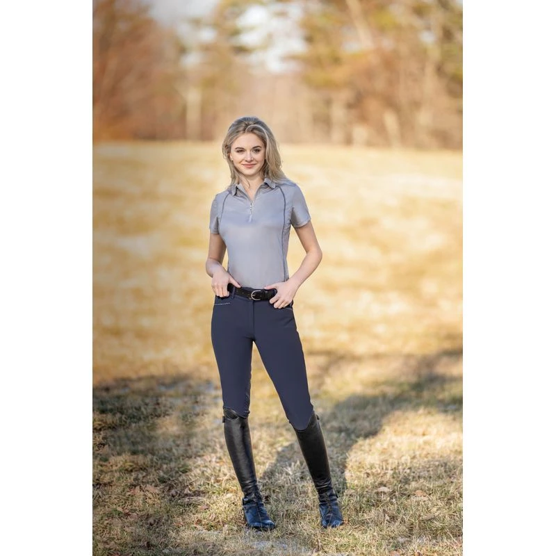 Ovation Women's Elegance Sparkle Full Seat Breeches - Navy 3 Ovation Women's Elegance Sparkle Full Seat Breeches - Navy - Image 3