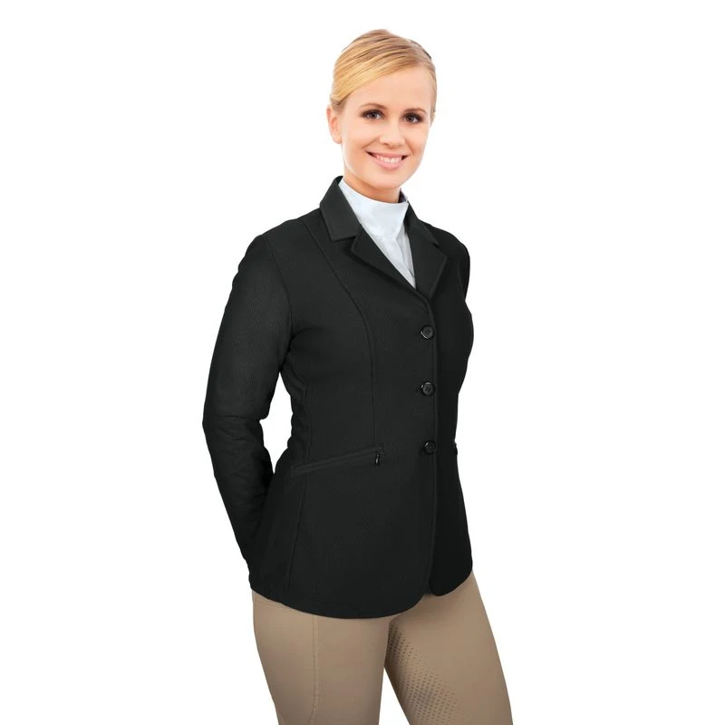 Ovation Women's Signature AirFlex 3-Button Show Coat - Black 2 Ovation Women's Signature AirFlex 3-Button Show Coat - Black - Image 2