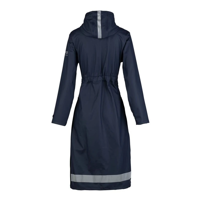 Horze Women's Hazel Long Raincoat - Dark Navy 2 Horze Women's Hazel Long Raincoat - Dark Navy - Image 2