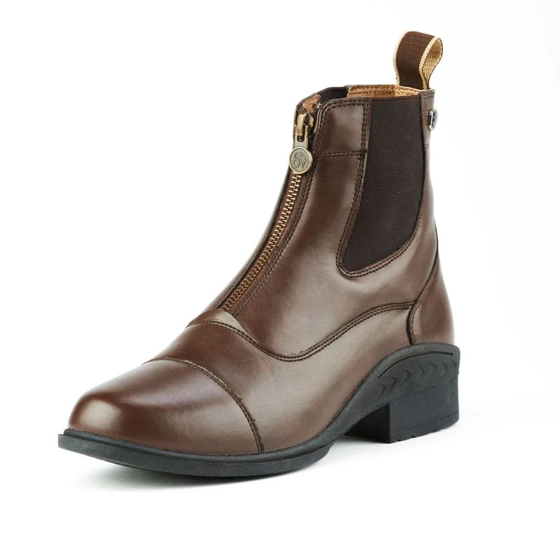 Ovation Women's Quantum Zip Front Paddock Boot - Brown 1 Ovation Women's Quantum Zip Front Paddock Boot - Brown