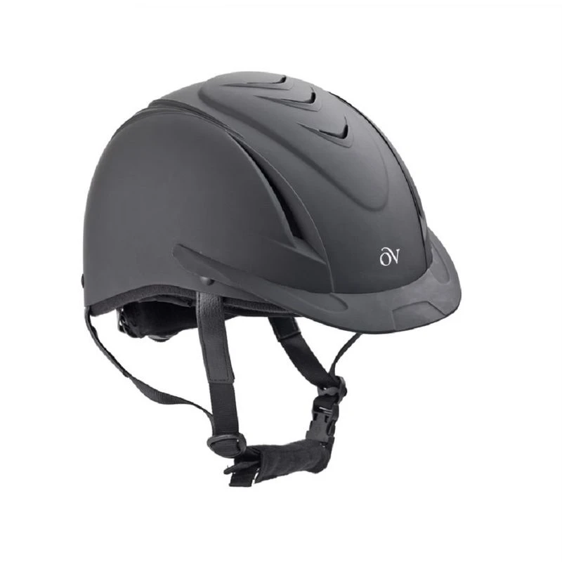 Ovation Deluxe Schooler Helmet - Black/Black Vents 1 Ovation Deluxe Schooler Helmet - Black/Black Vents