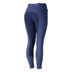 Horze Women's Active Full Seat Breeches - Coastal Fjord Blue/Patriot Blue -Horse Rider Wear 453293 800 800