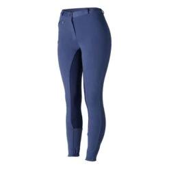 Horze Women's Active Full Seat Breeches - Coastal Fjord Blue/Patriot Blue -Horse Rider Wear 453294 800 800