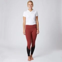 Horze Women's Gwen Full Seat Leggings W/Mesh - Dark Red -Horse Rider Wear 476455 800 800