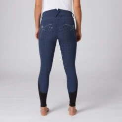 Horze Women's Queenie Silicone Full Seat Riding Breeches W/Crystals - Imperial Dark Blue 8 Horze Women's Queenie Silicone Full Seat Riding Breeches W/Crystals - Imperial Dark Blue -Horse Rider Wear 476942 800 800
