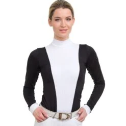 Cavalliera Women's Queen Long Sleeve Show Shirt - Black