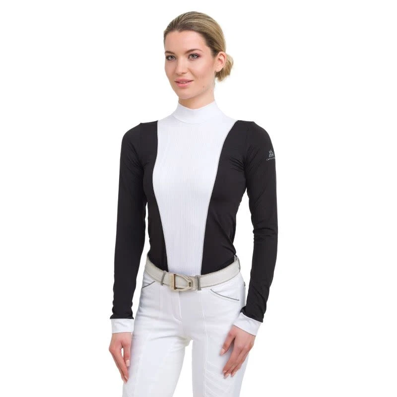 Cavalliera Women's Queen Long Sleeve Show Shirt - Black 2 Cavalliera Women's Queen Long Sleeve Show Shirt - Black - Image 2