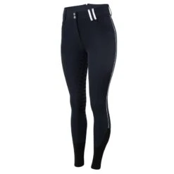 Horze Women's High Waist Full Seat Breeches W/Silicone Piping - Dark Navy 5 Horze Women's High Waist Full Seat Breeches W/Silicone Piping - Dark Navy -Horse Rider Wear 498626 800 800