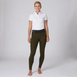 Horze Women's Tights W/Black Glitter - Brown -Horse Rider Wear 498854 800 800