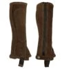 Perri's Suede Zipper Half Chaps - Brown