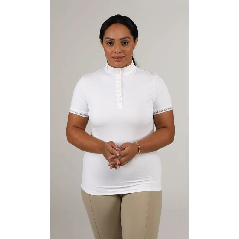 Shires Aubrion Women's Chester Show Shirt - White 3 Shires Aubrion Women's Chester Show Shirt - White - Image 3