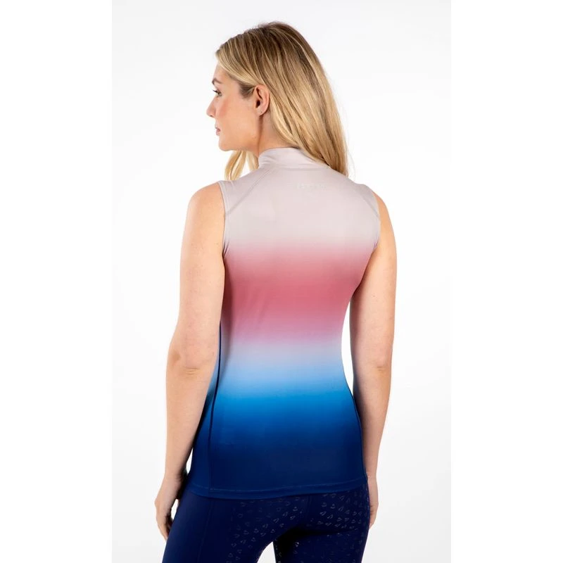 Shires Aubrion Women's Westbourne Sleeveless 1/4 Zip Shirt - Ombre 4 Shires Aubrion Women's Westbourne Sleeveless 1/4 Zip Shirt - Ombre - Image 4