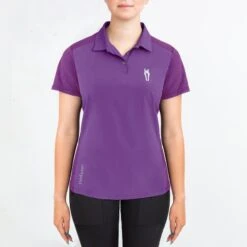 Irideon Women's Luna Coolstretch Polo - Purple Hibiscus