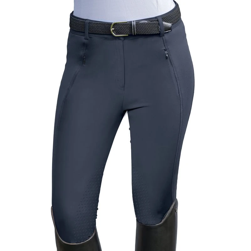 Ovation Women's Altitude Kool-X Knee Patch Breeches - Indigo 1 Ovation Women's Altitude Kool-X Knee Patch Breeches - Indigo