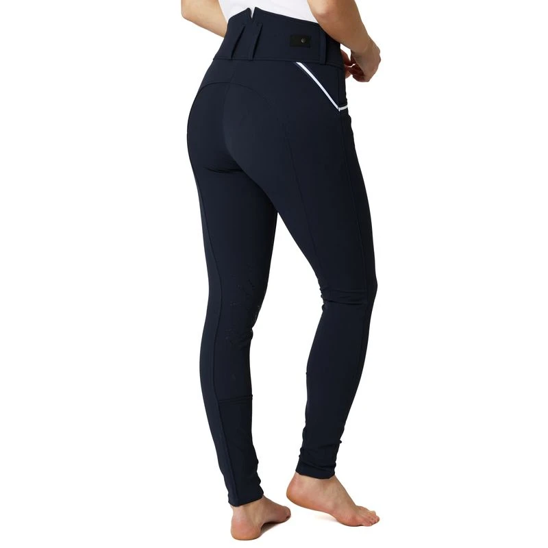Horze Women's Della Knee Patch Breeches - Dark Navy 3 Horze Women's Della Knee Patch Breeches - Dark Navy - Image 3