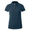 Horze Women's Lia Organic Cotton Polo - Obscure Night Dark Blue