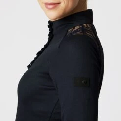 Horze Women's Sianna Long Sleeved Show Shirt W/ Lace Shoulders - Dark Navy 9 Horze Women's Sianna Long Sleeved Show Shirt W/ Lace Shoulders - Dark Navy -Horse Rider Wear 531911 800 800