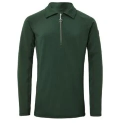 Horze Kids' Tiana Long Sleeved Polo - Mountain View Green
