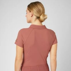Horze Women's Ciandra V-Neck Technical Training Shirt - Light Mahogany -Horse Rider Wear 541926 800 800