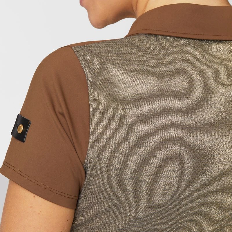 Horze Women's Sagira Breathable Quick Dry Training Shirt - Bison Dark Brown 2 Horze Women's Sagira Breathable Quick Dry Training Shirt - Bison Dark Brown - Image 2